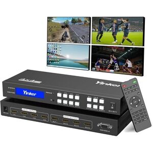 HDMI 4x4 Matrix Switcher‎ Splitter 4K 30Hz IR RS232 Remote EDID Downscale